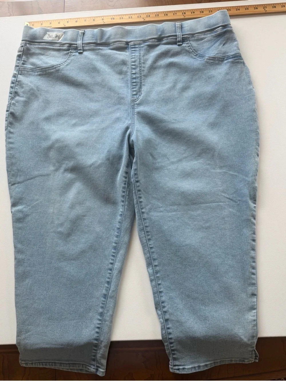 EUC Women's Terra & Sky Straight Light Blue Jeans Size 3X 24-26W (KB3) - Picture 2 of 6